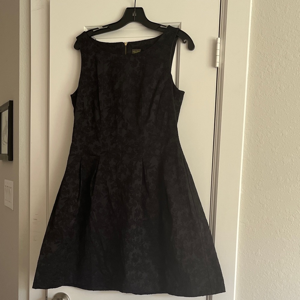 Taylor Black Floral Cocktail Dress